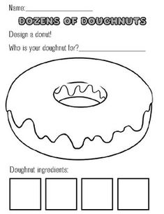 a doughnut worksheet for children to learn how to write the word dozens