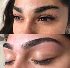 Thick Eyebrows Laminated, Black Thick Eyebrows, Brow Inspo Natural, Thicker Brows, Bold Eyebrows, Birthday Makeup Looks, Dark Eyebrows, Black Eyebrows