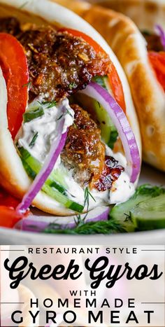 greek gyros with homemade cyno meat