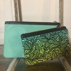 Lime Green Ombre! Nwt!! Wristlet Bag, Green Ombre, Bag Set, Cosmetic Bags, Lime Green, Cosmetic Bag, Victoria’s Secret, Victoria's Secret, Bag Lady