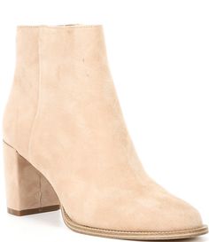 From Steve Madden&#x2C; the Jozie Suede Block Heel Booties feature:Suede upperZipper closureSynthetic liningSynthetic outsoleApprox. 4.75" shaft heightApprox. 8" shaft circumferenceApprox. 3" heel heightImported. Spring Suede Boots With Zipper Closure, Suede Boots With Zipper Closure For Spring, Suede Block Heels, Boot Shoes Women, Steve Madden, Block Heels, Bootie Boots, Heel Height, Shoe Boots