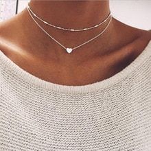 Heart Choker Necklace, Heart Shaped Pendant Necklace, Chocker Necklace, Heart Choker, Gold Heart Necklace, Heart Shape Pendant, Chain Choker Necklace, Heart Pendant Necklace, Cute Jewelry