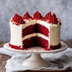 Homemade Red Velvet Cake Recipe, 18th Birthday Cake Designs, Homemade Red Velvet Cake, Southern Red Velvet Cake, Cocoa Cake, Red Velvet Cake Recipe, Velvet Cake Recipes, Bizarre Foods, 18th Birthday Cake