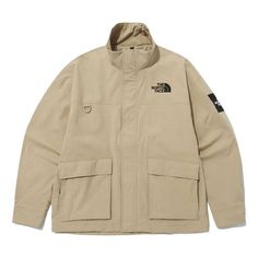 THE NORTH FACE Nylon Street Style 'Brown' NJ3BP07K The North Face Nylon Windbreaker With Pockets, Beige Nylon Outerwear For Outdoor Activities, Sporty Brown Outerwear For Outdoor, Beige Utility Windbreaker For Outdoor, Sporty Beige Windbreaker For Outdoor, Utility Style Beige Windbreaker For Outdoor Use, Brown Nylon Outdoor Outerwear, Brown Nylon Outerwear For Outdoor, Functional Beige Windbreaker For Outdoor