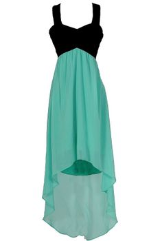 Black and Mint Chiffon High Low Dress www.lilyboutique.com Celebrity Clothing, Promotion Dresses, Grad Dresses Short, Grad Dresses Long, Adorable Dresses, Prom Ideas, Teen Clothing, Grad Dresses, Dress Images