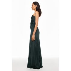 Green (100% Polyester). Gowns. Strapless. Sleeveless. Side zipper closure. Shoulder to hemline length: 58". Imported. Bianca Dress, Rent The Runway, Side Zipper, Zipper, Green