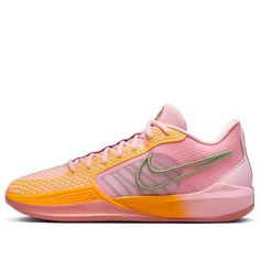 (WMNS) Nike Sabrina 1 'Rooted' FQ3381-600 Pink Basketball Shoes, Sabrina Ionescu, Pink Basketball, Womens Basketball Shoes, Volleyball Shoes, Nike Basketball Shoes, Nike Basketball, Sports Brands, Tenis Casual