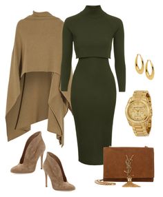 "Sin título #80" by lavandar ❤ liked on Polyvore featuring Madeleine Thompson, Topshop, Gianvito Rossi, Yves Saint Laurent and Michael Kors Royalty Outfits, Meeting Outfit, Elegant Dresses Classy, Knee Dress, Fashion Pictures, Outfits Casuales