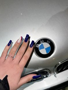 #ногтиbmw #ногтибмв #бмв #ногти #идеиманикюра #маникюр #nails #nailidea Bmw Nails Design, Moto Nails, Audi Nails, Car Nails, College Nails, Fake Nails Designs, Nails Today, Basic Nails