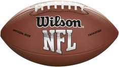 a football with the nfl logo on it