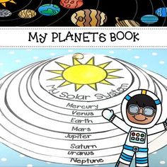 the solar system and its planets are shown in this printable coloring book for kids