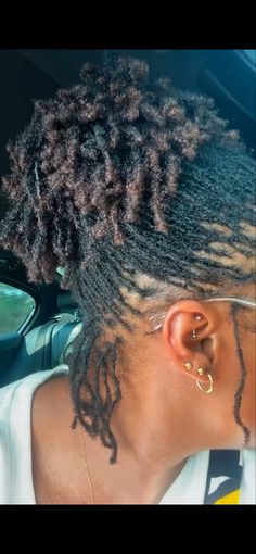 Small Locks Hairstyles, Microlocs On 4c Hair, Short Micro Locs Styles, Microloc Inspiration, Short Microlocs, Microlocs Styles, Microloc Styles, Microloc Journey