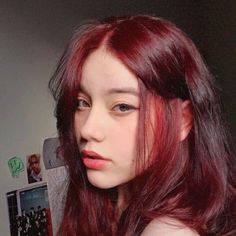 Red Hair Aesthetic, Red Hair Inspo, Wine Hair, Hair Color Streaks, Dark Red Hair, Hair Aesthetic, Aesthetic Red, Hair Stylies