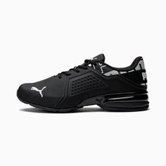 Viz Runner's stable cushioning will take care of all your running needs. Puma Shoes Mens, Puma Running Shoes, Driving Shoes Men, Mens Training Shoes, Shoes Puma, Sneakers Puma, Shoes Outfit, Black Puma, Low Boots