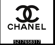 the logo for chanel is shown in black and white