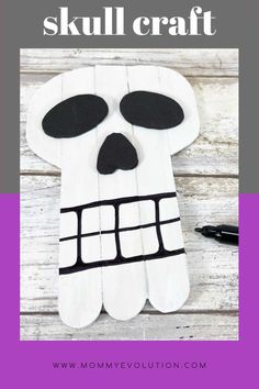 a paper bag with a skull made out of it and the words, how to make a