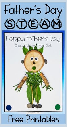 a father's day card with the text happy father's day free printables