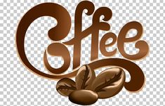 the word coffee is made out of chocolate beans, and it's surrounded by leaves