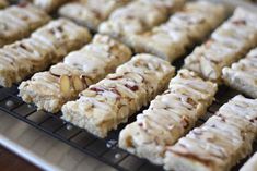 there are many desserts that are on the cooling rack