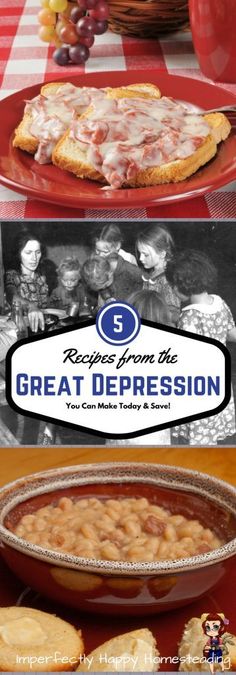 5 Great Depression Era Meals and Recipes You Can Make Today & Save! Cheap Potluck Recipes, 1930s Food Recipes, Recipes For Poor People, Hood Struggle Meals, Poor People Food Recipes, Poor People Recipes, I Am Homesteader Recipes, Poor Meals Ideas, Meals That Stretch