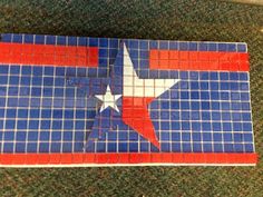 the texas flag is made out of tiles