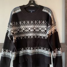 Never Worn. Smoke And Pet Free Home. (41) Black Christmas Sweater, Gothic Christmas, Tommy Hilfiger Sweater, Winter Themed, Black Christmas, Winter Theme, Colorful Sweaters, Black Sweaters, Christmas Sweaters