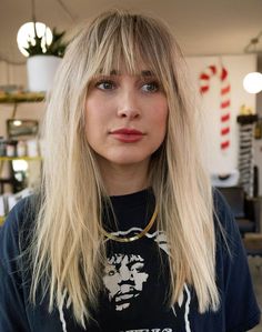 Long Hair Bangs Fine Hair, Long Straight Hair With Long Bangs, Long Shag Fine Straight Hair, Shag For Straight Fine Hair, Shag Haircut Fine Straight Hair, Long Bangs Fine Hair, Long Shag Fine Hair, Long Cuts For Fine Hair, Choppy Bangs With Long Hair