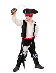 a little boy dressed up as a pirate