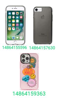 an iphone case with stickers on it and the text, phone cases for sale