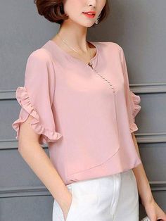 Top Designs Latest, Latest Blouse Designs, Women Blouses Fashion, Shirt Blouses Women's, Fashion Tops Blouse, Sleeves Designs For Dresses, Sleeve Pattern, Designs For Dresses, Womens Fashion For Work