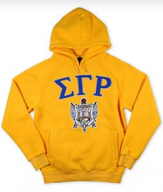 Vibrant, high quality best selling Chenille Shield/Crest Patch sweatshirt, now in a hoodie Comes in Gold; .   60% COTTON, 40% POLYESTER - TEAM LOGO CHENILLE ON FRONT & HOOD - TEAM LOGO EMBROIDERY ON SLEEVE Garment Care: -  MACHINE WASH WARM - WASH LIKE COLORS- DO NOT BLEACH- DO NOT SOAK - TUMBLE DRY LOW - COOL IRON - DO NOT DRY CLEAN Collegiate Hooded Hoodie With Logo Print, Varsity Pre-shrunk Hoodie For Streetwear, Varsity Style Pre-shrunk Hoodie For Streetwear, College Crew Neck Sweatshirt With Adjustable Hood, Hooded Pre-shrunk Sweatshirt For College, Pretty Poodles, Divine 9, Letter Hoodie, Phi Beta Sigma