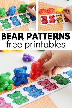 bear pattern printables for kids to play with