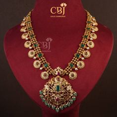 Trendy Gold Necklace Designs, New Model Haram Designs, Bottumala Designs Gold, Ruby Haram Designs Gold Latest, Kasulaperu Necklace Designs, Beautiful Gold Necklace Bridal Jewelry, Gold Haaram Designs Indian, New Model Necklace Designs Gold, Necklaces Gold Indian