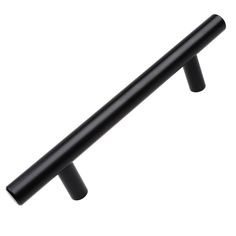 3-3/4 in. Matte Black Solid Cabinet Handle Drawer Bar Pulls (10-Pack) - Super Arbor Pulls On Cabinets, Cape Cod Kitchen, Hickory Kitchen, Tile Renovation, Stylish Cabinet, Refinish Kitchen Cabinets, Matte Black Hardware, Kitchen Designs Layout, Steel Cabinet