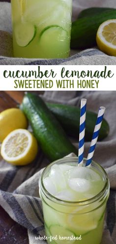 cucumber, lemonade, and sweetened with honey are the perfect drinks for cold weather