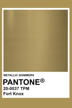 metallic shimmers pantone gold paint sample