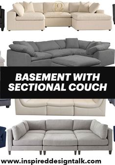 basement couch Couch Layout Ideas, Couch Layout, Pit Sectional Sofa, Sectional Living Room Layout, Pit Sectional