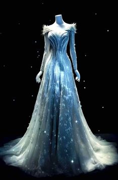 Types Of Dresses Styles, Wingfeather Saga, Ice Queen Dress, Queen Gown, Winter Queen, Fairy Outfit, Queen Dresses, Snow Dress, Ice Dresses