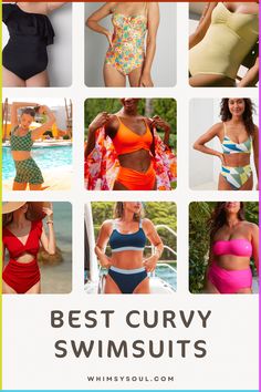 71  cute swimsuits for curvy women and plus size - handpicked for style and comfort by a body-positive blogger! ! These original one-pieces and bikinis are cute AF Womens Bathing Suits Curvy, Swimwear For Curves Body Types, Swimsuit For Chubby Girls, Midsize Swimsuit, Bathing Suits For Curvy Women, Curvy Girl Outfits Casual, Swimsuits For Curvy Women, Mexico Clothes