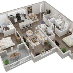 the floor plan of a two bedroom apartment with an attached kitchen and living room area