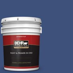 BEHR Premium Plus 5 gal. #600D-7 Daring Indigo Flat Exterior Paint and Primer in One Flat Exterior, Behr Premium Plus, Behr Marquee, No More Drama, Fiber Cement Siding, Cement Siding, Behr Paint, Fiber Cement, 1 April