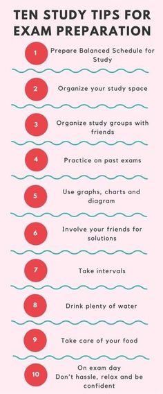 the ten study tips for an exam preparation guide on how to prepare and use them