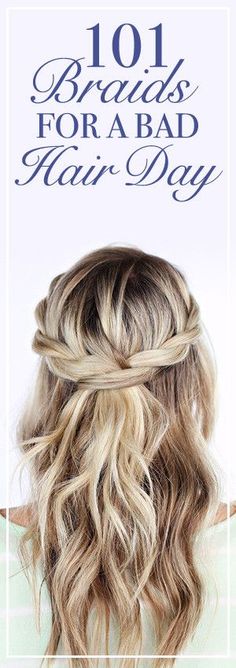 101 Braids That Will Save Your Bad Hair Day Braid Crown Tutorial, Weekend Hair, Wedding Guest Hairstyles, Fishtail Braid, Wedding Hair Down, Penteado Cabelo Curto, Short Hairstyle, Half Up Hair, Wedding Hair And Makeup