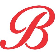 the letter b in red on a white background