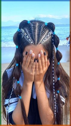 hair/heatless curls/lazy hairstyles Braids Long, Hairstyles Bubble, Braids Volleyball, Bubble Braids, Single Braids, Hairstyles For, Hairdos For Curly Hair, Hair Stylies