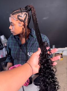 2 Feed In Braids With Weave, Braids Layout, Feed In Braids With Weave, Braided Designs, Sew In Braids, Hair Y2k, Braids Cornrows