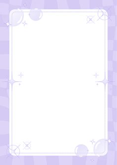 a purple and white frame with bubbles on it