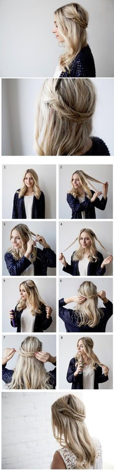 Hair Tutorial – Best and Easiest Hair (Buns, fishtail,braids, ponytails and more) Hairband Tutorial, Braid Headband Tutorial, Long To Short Hair, Long Hair Tutorial, Fishtail Braid, Hair Tutorials Easy, Long Blonde, Long Blonde Hair, Fish Tail Braid