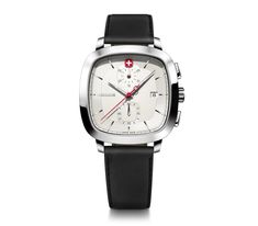 This Wenger Vintage Classic Chrono watch has a 39.5mm white dial and a leather strap. It features precise timekeeping and a vintage-inspired design. With its classic look and accurate timekeeping, this watch is perfect for everyday wear and special occasions. Chrono Watches, Vintage Inspired Design, Classic Looks, Chronograph, Leather Watch, Timeless Elegance