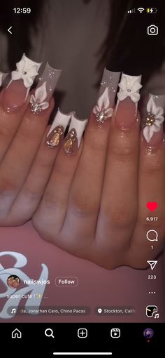 Nail Ideas For Latinas, Virgencita Nails, Buchona Nails, Anniversary Nails, Gucci Nails, Natural Acrylic Nails, Purple Acrylic Nails, Cute Simple Nails